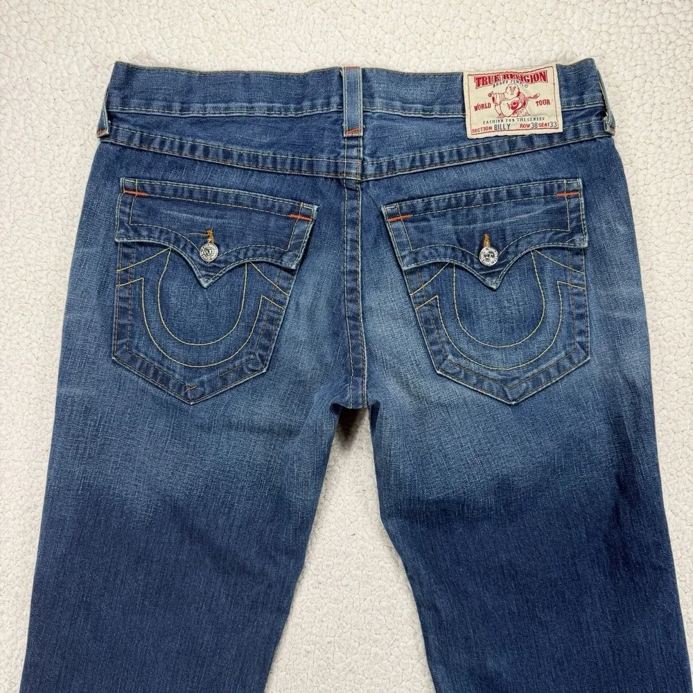True Religion Billy Bootcut Jeans Men's 38 (Actual 40x33) USA Made Y2K Western